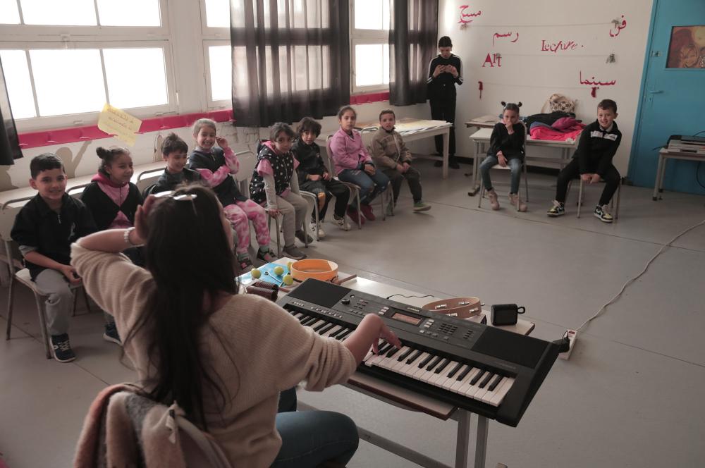 Atelier d'éveil musical par Iqadh avec les enfants de l'école de la Hafsia- médina de Tunis, 2021-2023