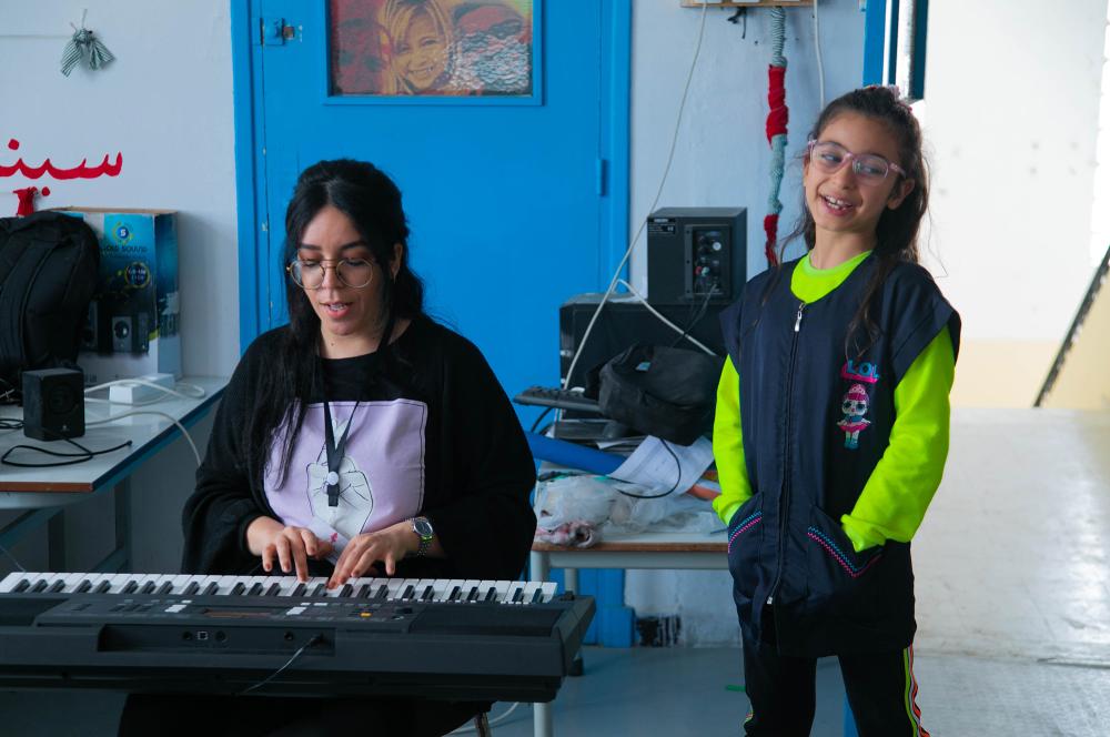Atelier d'éveil musical par Iqadh avec les enfants de l'école de la Hafsia- médina de Tunis, 2021-2022