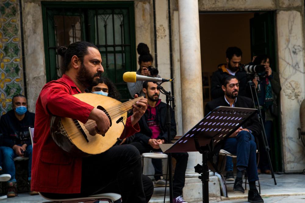 Concert Rébétiko Maalouf de Nidhal Yahyaoui, fin d'une première étape de résidence artistique, Tunis - février 2021