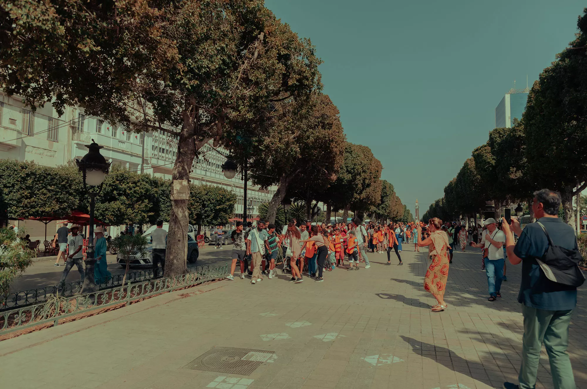 Lines - procession by Andrew Graham, Creations, Dream City 2023 Festival, Tunis.