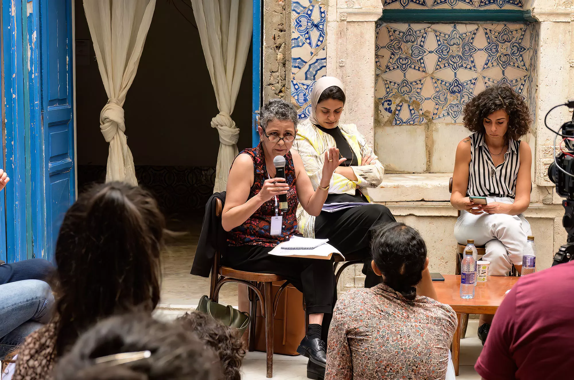 Les cartes de la dignité de Leyla Dakhli et collectif DREAM, Panel Mouvements féministes, Créations, Festival Dream City 2023, Tunis.