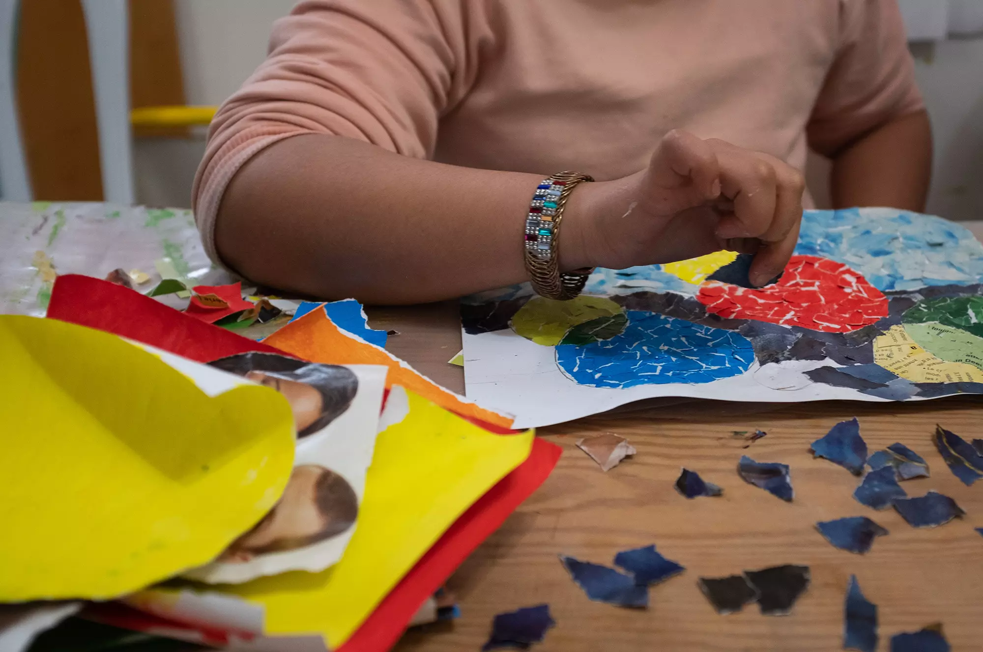 Atelier d'arts plastiques avec Wadi Mhiri