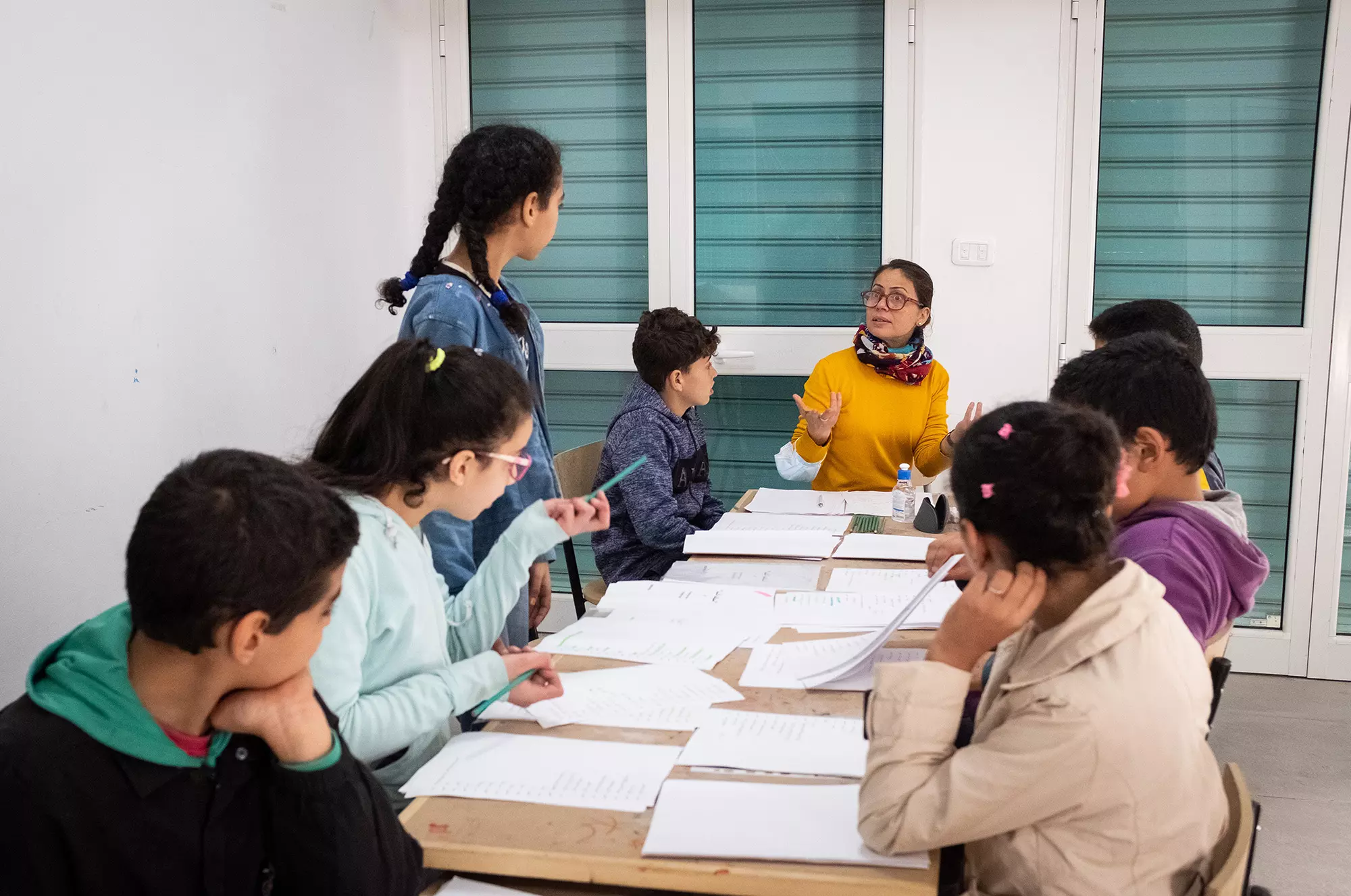 Theatre workshop by Lobna Mlika with the children of the school rue el Marr - medina of Tunis, 2020-2021