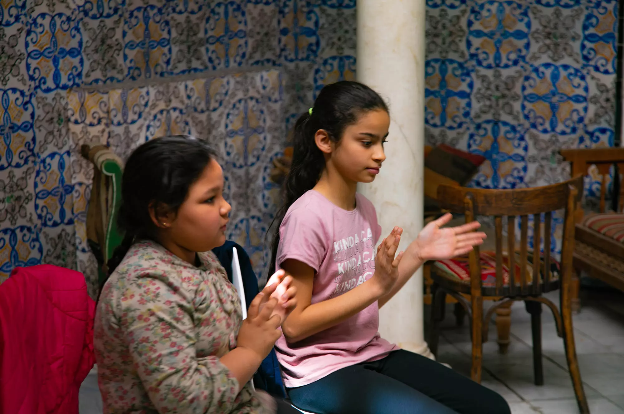 Children's music workshop at L'Art Rue with Amina Sanhaji, 2021-2022