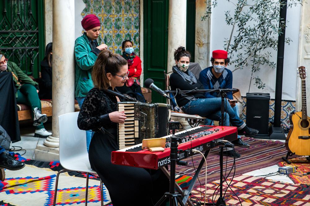 Residency "Rébétiko-Maalouf" by Nidhal Yahyaoui, exit concert of the 1st stage of the residency, Tunis - February 2021