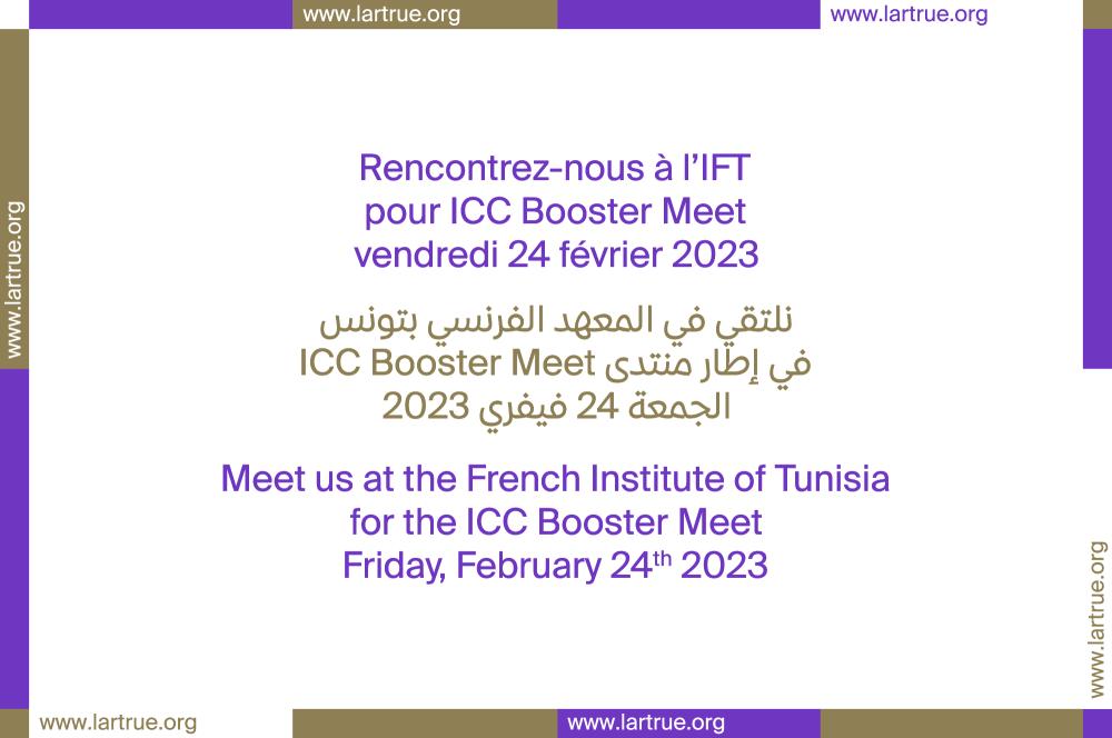 L'Art Rue at the IFT for the ICC Booster Meet event, February 24th 2023