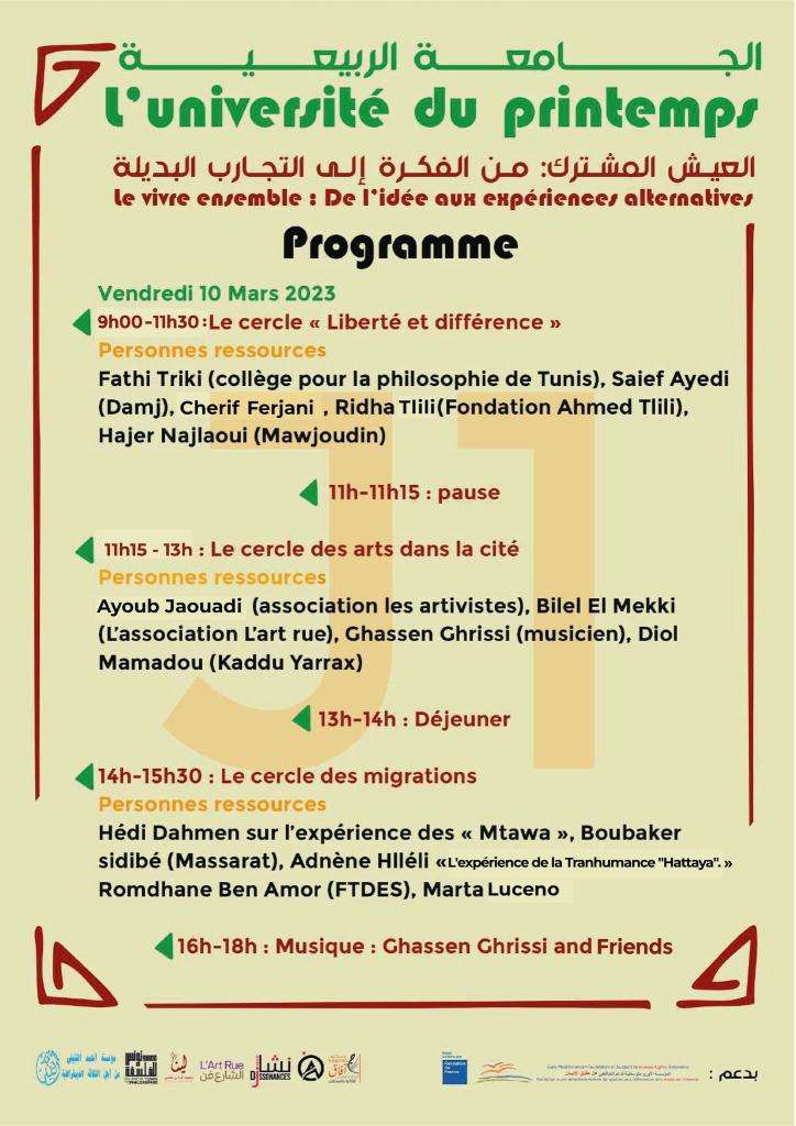 "Spring University" event programme