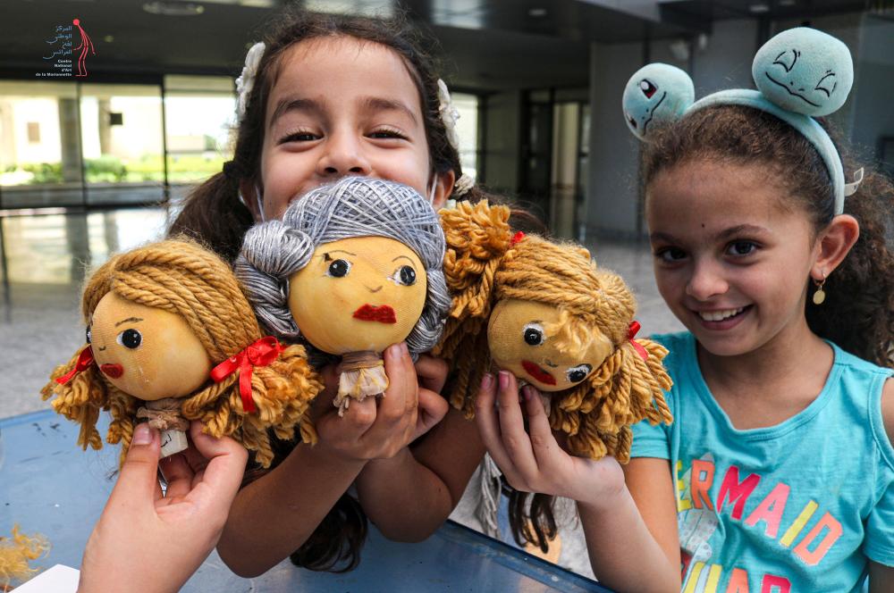 Atelier marionnettes avec des enfants au Centre national des arts de la marionnette, septembre 2021