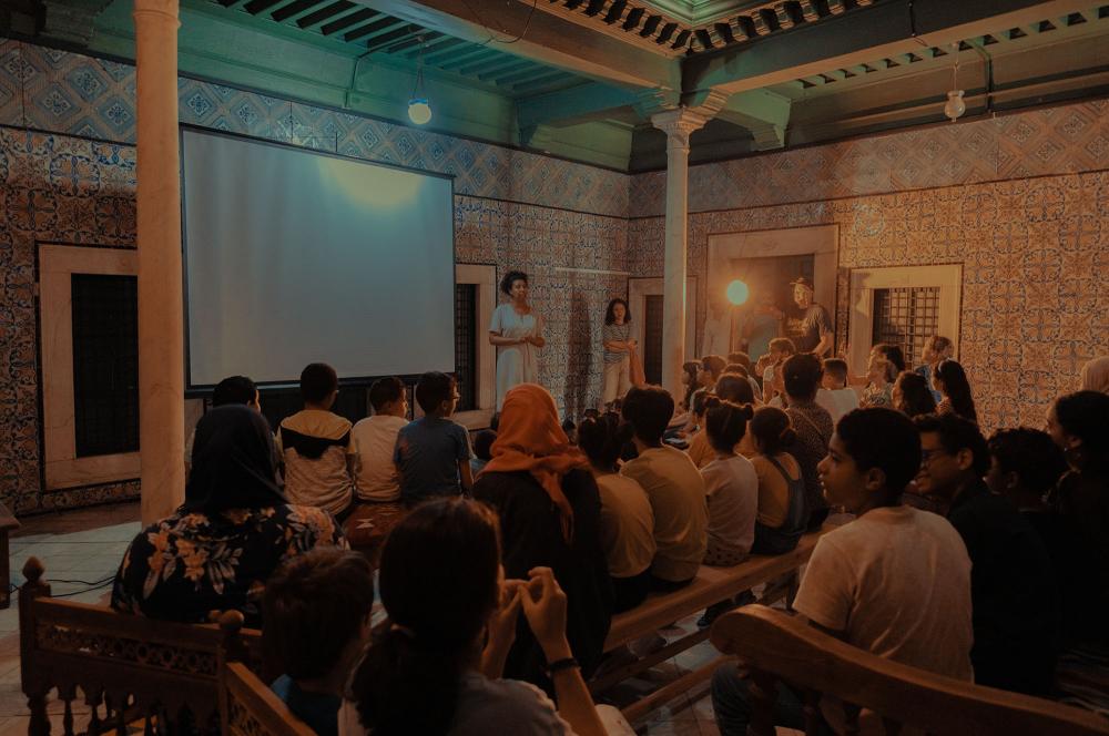 Screening of the stop motion animation film made by the children of the winter camp during the stop-motion workshop of the association Bridges of creativity, Art&Education, June 2023.