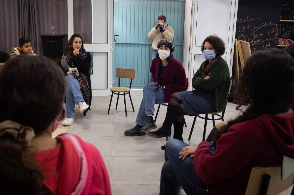 Atelier cinéma à l'école de la rue el Marr - médina de Tunis