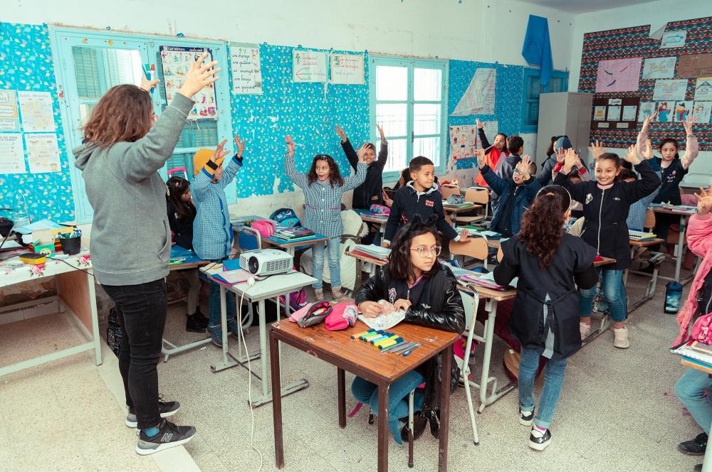 Qismi al Ahla, école primaire Alhidaya - Gabès, atelier civiques et élections, 2022-2023