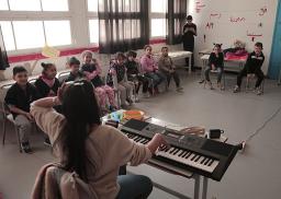 Musical awakening workshop by Iqadh with the children of the Hafsia school - medina of Tunis, 2021-2023