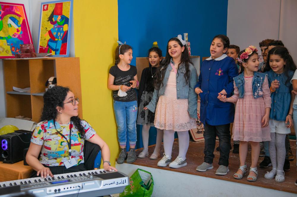 Atelier d'éveil musical animé par Iqadh avec les enfants de l'école Bab Souika - médina de Tunis, 2021 à 2023