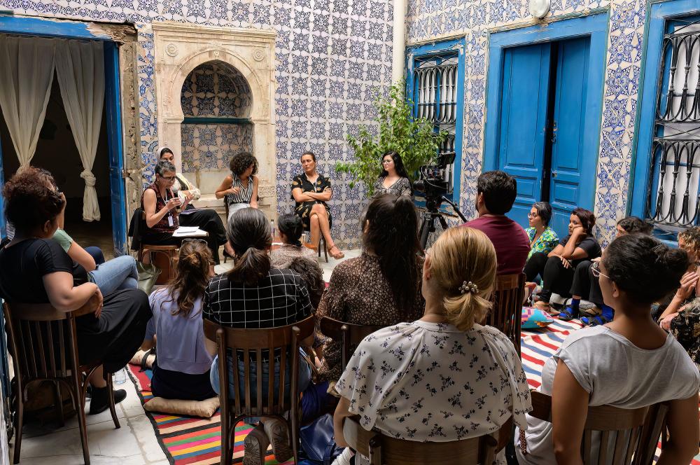 Les cartes de la dignité by Leyla Dakhli and collectif DREAM, Panel on Feminist Movements, Creations, Festival Dream City 2023, Tunis.