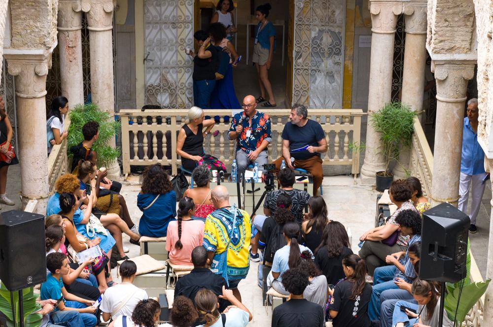 Rencontre-discussion avec Anne Teresa de Keersmaeker et Alain Franco / Rosas, Caserne El Attarine, Festival Dream City 2023, Tunis.