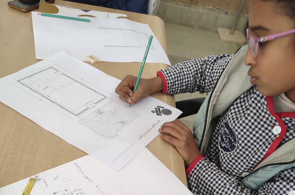 Qismi Al Ahla, primary school known as Avenue de la République - Kébili, architectural design workshop, 2023