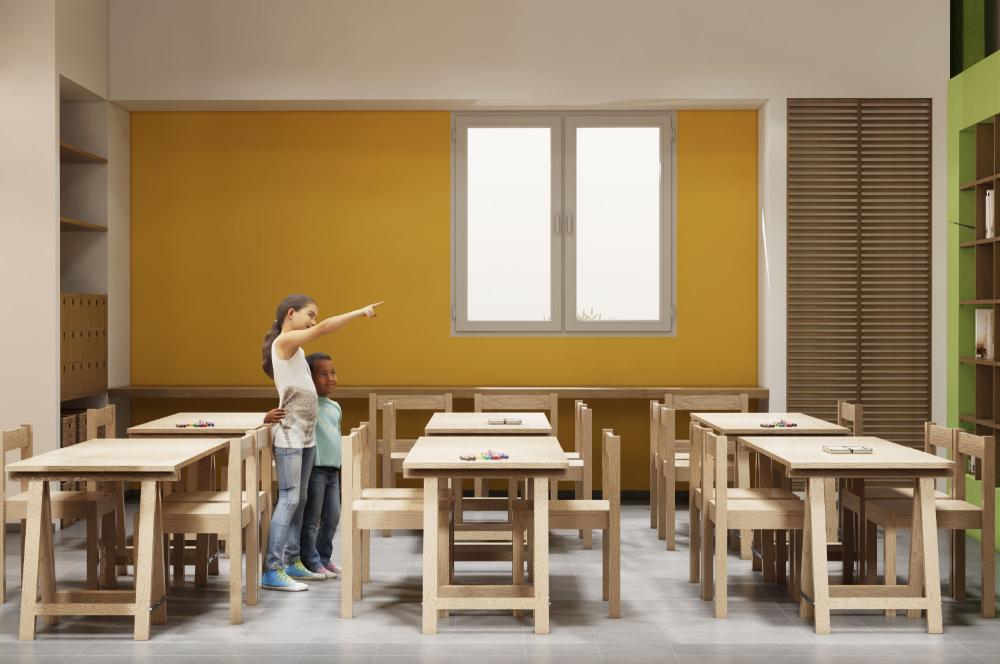 Qismi Al Ahla, école primaire dite avenue de la République – Kébili, atelier de conception architecturale, 2023