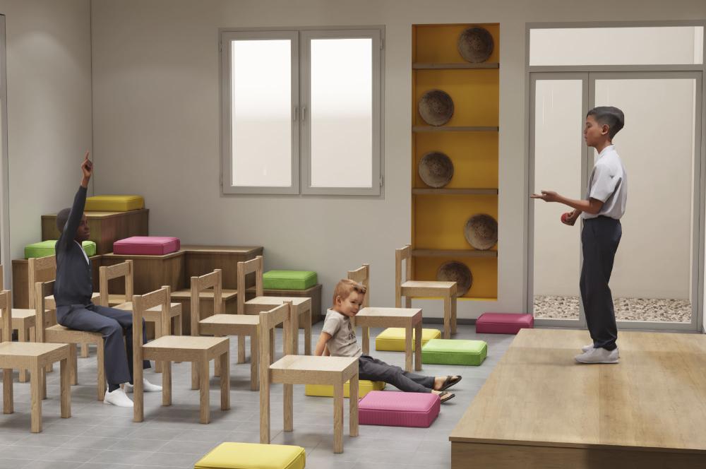 Qismi Al Ahla, école primaire dite avenue de la République – Kébili, atelier de conception architecturale, 2023