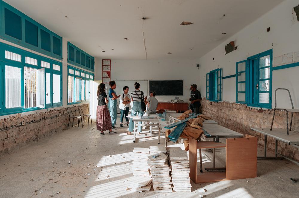 Qismi al Ahla, école primaire Alhidaya - Gabès, 2022-2023, Transformation de l'espace.