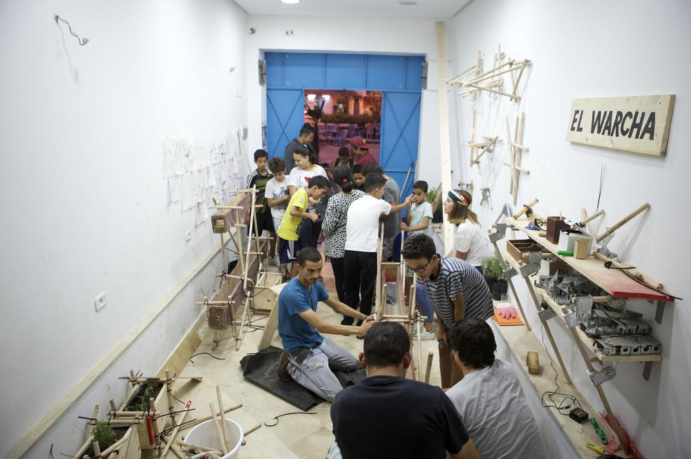 Résidence artistique « El Warcha » de Benjamin Perrot, L'Art Rue, Tunis 2016.