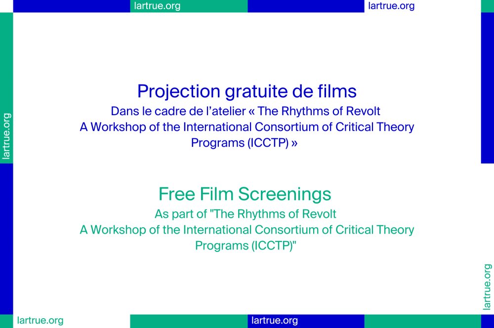 Projection gratuite des films Dans le cadre de l’atelier « The Rhythms of Revolt »