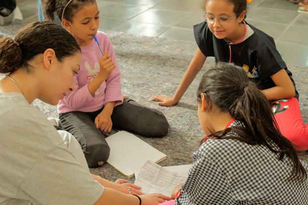 Mouna Ben Haj zekri's theater workshop with children from the Beb Souika school - Tunis medina, 2024