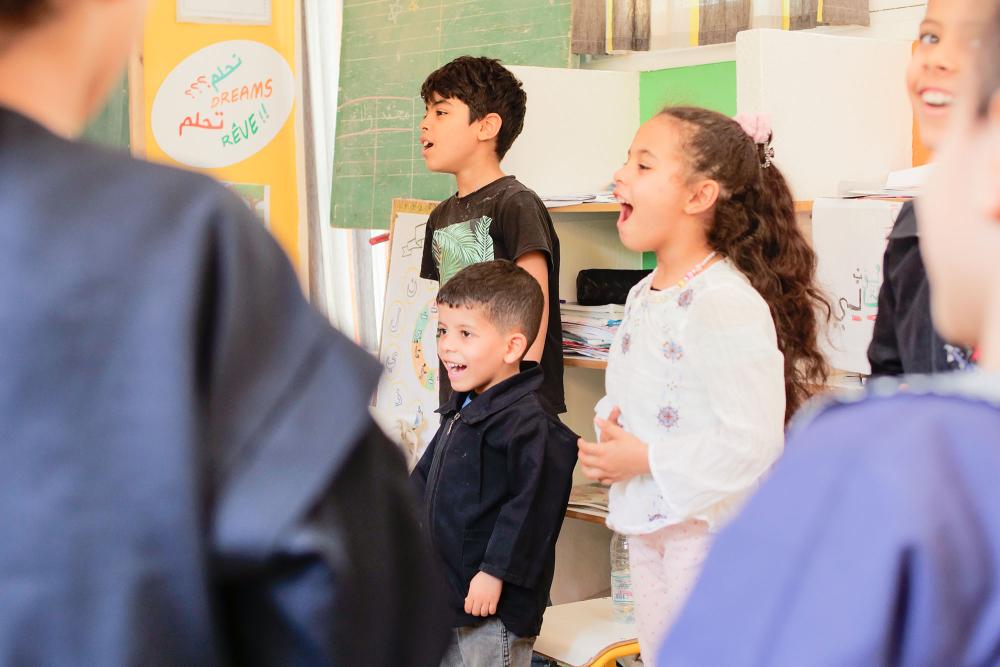 Atelier d'éveil musical par Iqadh avec les enfants de l'école Kotteb Louzir- médina de Tunis, 2024