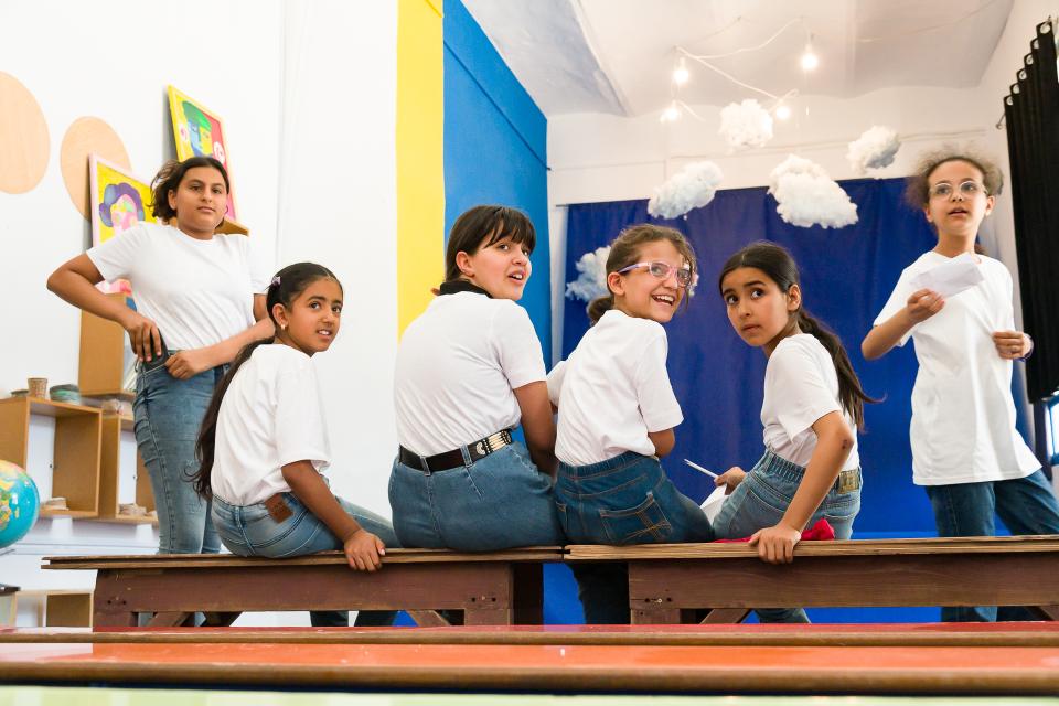 Atelier de théâtre de Mouna Ben Haj zekri avec les enfants de l'école Beb Souika - Médina de Tunis, 2024