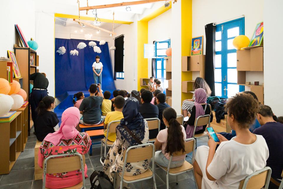 Atelier de théâtre de Mouna Ben Haj zekri avec les enfants de l'école Beb Souika - Médina de Tunis, 2024