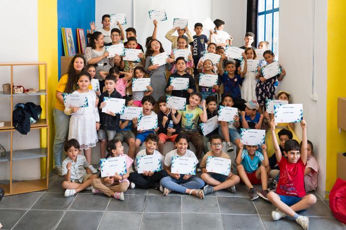 Atelier d'éveil musical animé par Iqadh avec les enfants de l'école Bab Souika - médina de Tunis, 2023 à 2024