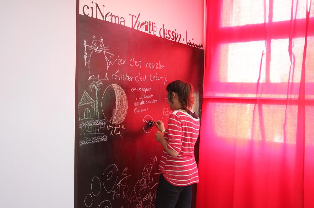 « Change ta Classe! » dans l'école primaire de la Hafsia, Dream City 2012, Tunis.