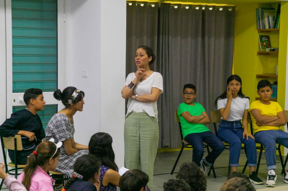 Theatre workshop by Lobna Mlika with the children of the school rue el Marr - medina of Tunis, 2021-2022