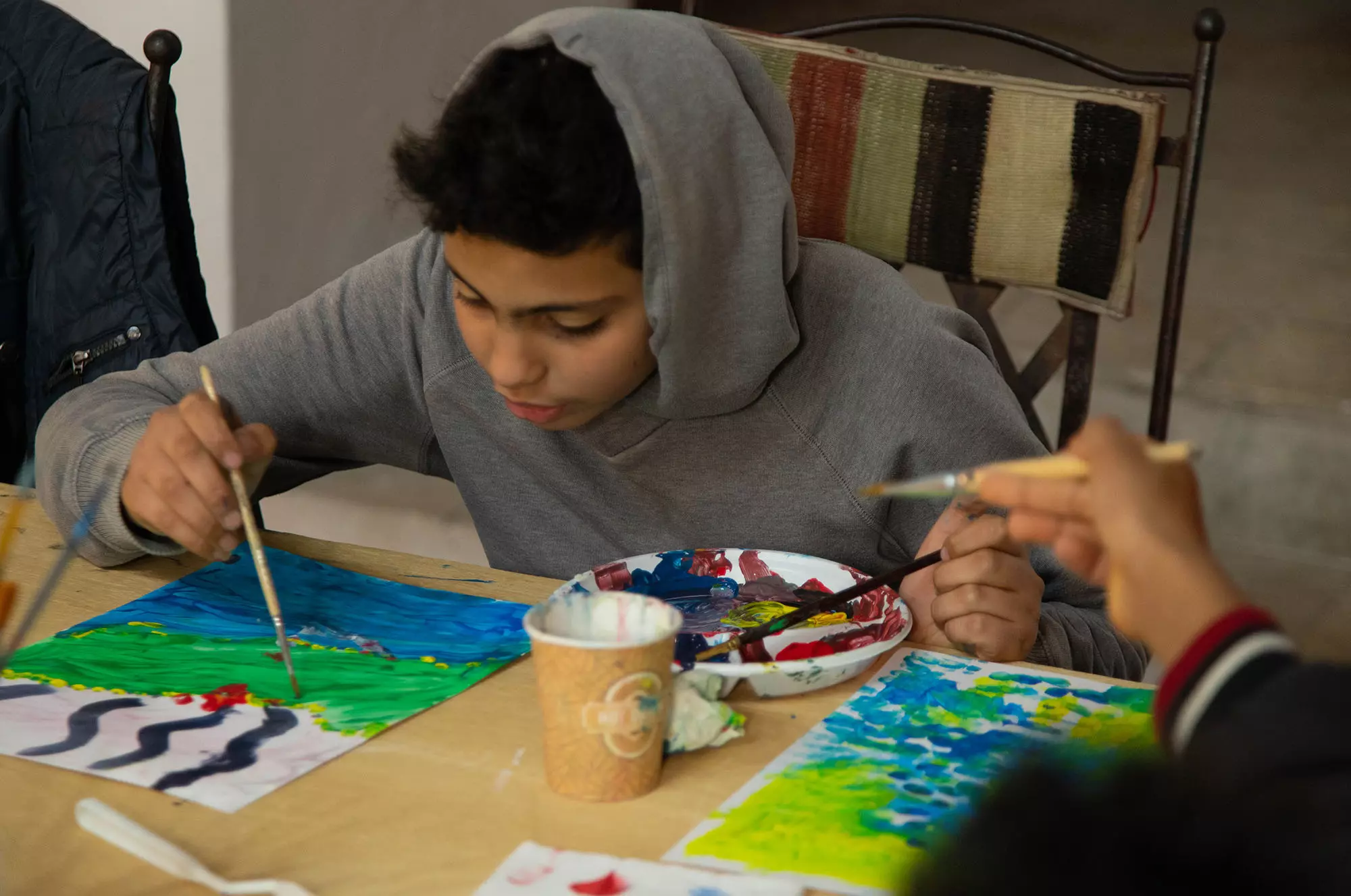Atelier d’arts plastiques pour enfants et adolescents animé à L'Art Rue par Chawki Lahmar et Lilia Ben Romdhane, Art et Education, 2023.