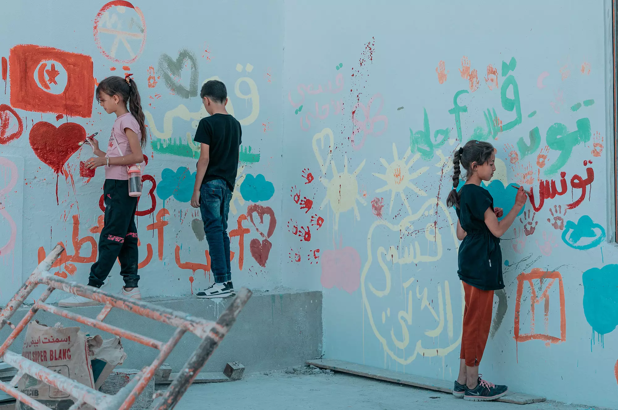 Qismi al Ahla, Al Ahwech primary school - Feriana / Kasserine, 2022-2023, Transformation of space.