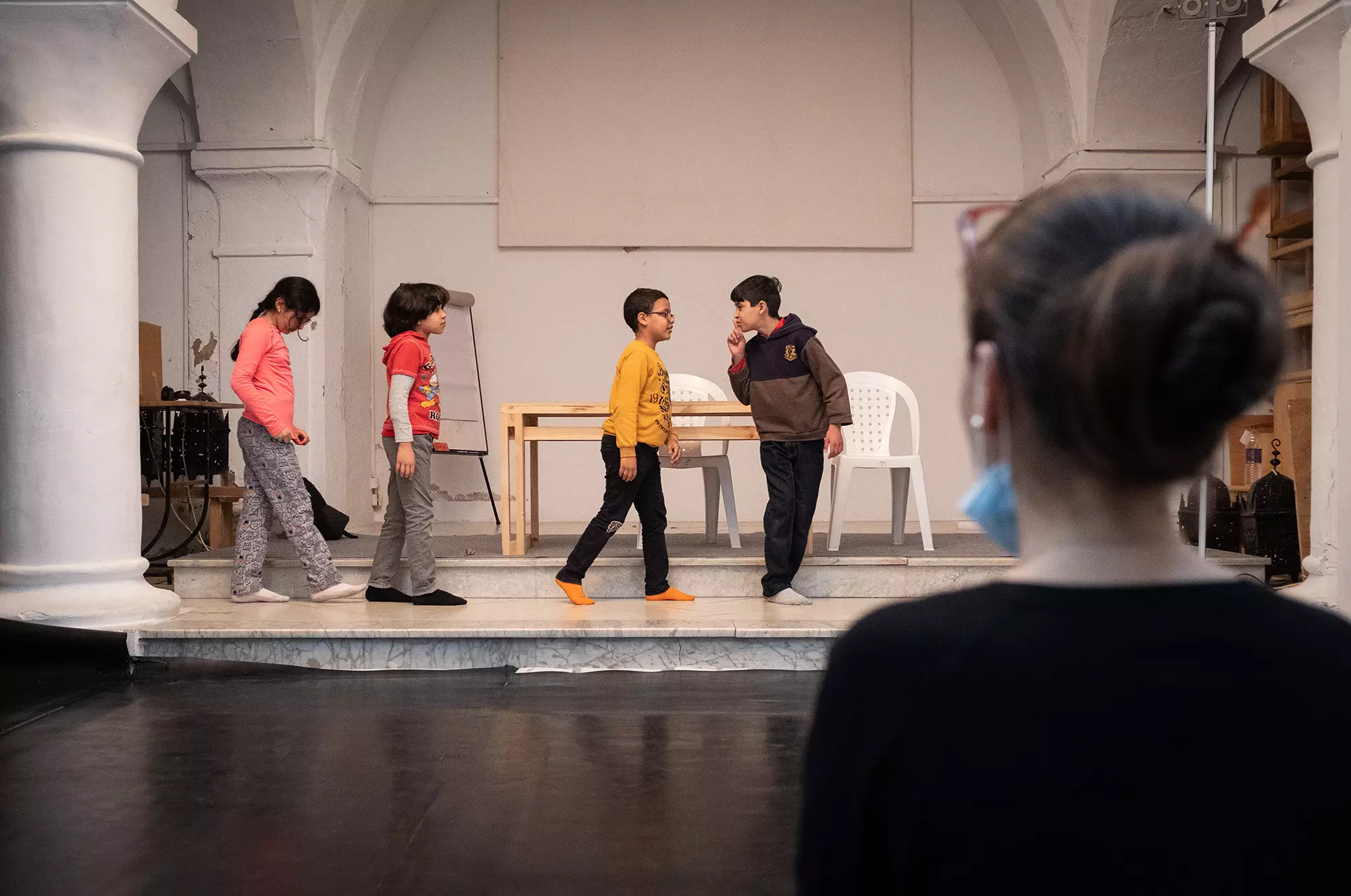 Atelier théâtre de Lobna Mlika avec des enfants au sein de L'Art Rue - 2020-2021